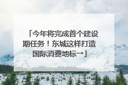 今年将完成首个建设期任务！东城这样打造国际消费地标→