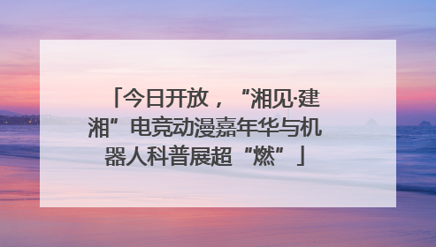 今日开放，“湘见·建湘”电竞动漫嘉年华与机器人科普展超“燃”