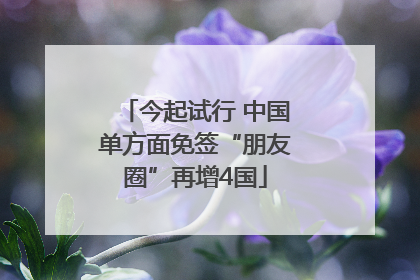 今起试行 中国单方面免签“朋友圈”再增4国