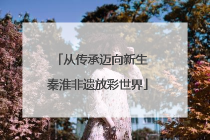 从传承迈向新生 秦淮非遗放彩世界