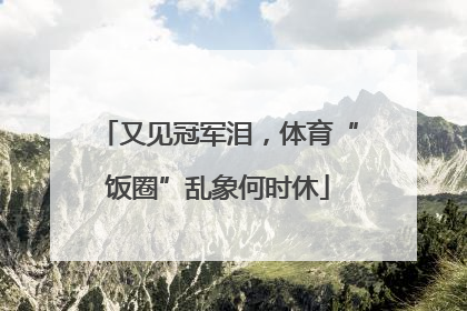 又见冠军泪，体育“饭圈”乱象何时休