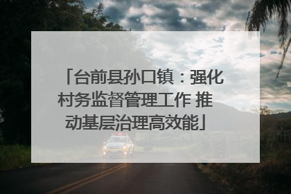 台前县孙口镇：强化村务监督管理工作 推动基层治理高效能