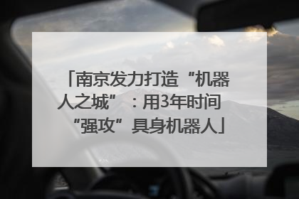 南京发力打造“机器人之城”：用3年时间“强攻”具身机器人