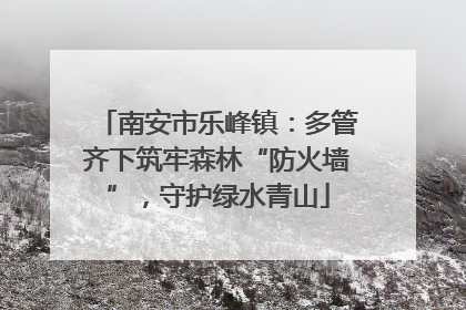南安市乐峰镇：多管齐下筑牢森林“防火墙”，守护绿水青山