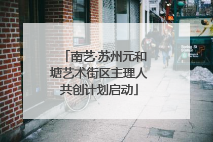 南艺·苏州元和塘艺术街区主理人共创计划启动