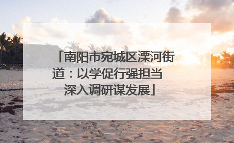 南阳市宛城区溧河街道：以学促行强担当 深入调研谋发展
