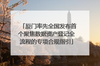 厦门率先全国发布首个聚焦数据资产登记全流程的专项合规指引