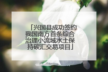 兴国县成功签约我国南方首条综合治理小流域水土保持碳汇交易项目