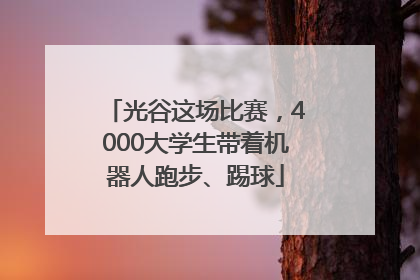 光谷这场比赛，4000大学生带着机器人跑步、踢球