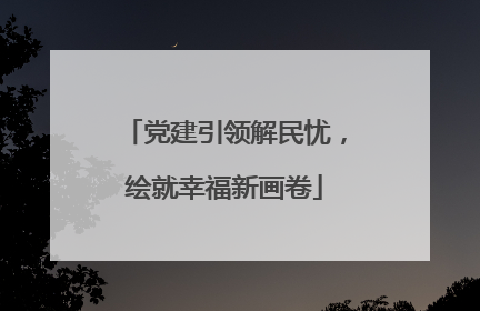 党建引领解民忧，绘就幸福新画卷