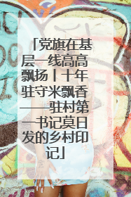 党旗在基层一线高高飘扬丨十年驻守米飘香——驻村第一书记莫日发的乡村印记