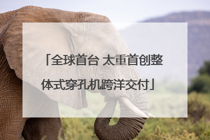 全球首台 太重首创整体式穿孔机跨洋交付