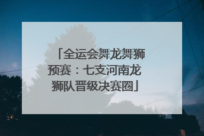 全运会舞龙舞狮预赛：七支河南龙狮队晋级决赛圈