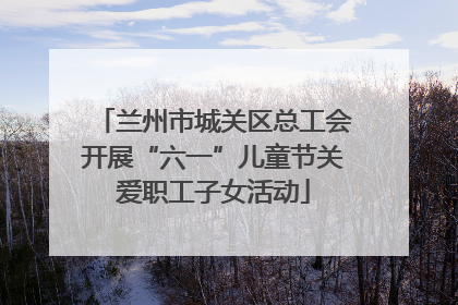 兰州市城关区总工会开展“六一”儿童节关爱职工子女活动