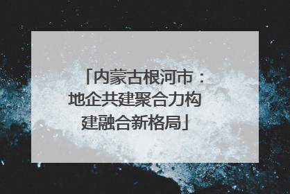 内蒙古根河市：地企共建聚合力构建融合新格局