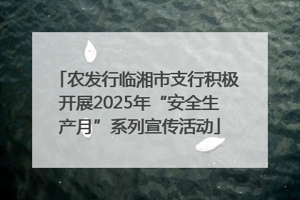 农发行临湘市支行积极开展2025年“安全生产月”系列宣传活动