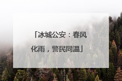 冰城公安：春风化雨，警民同温