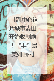 副中心这片城市麦田开始收割啦！“丰”景美如画~