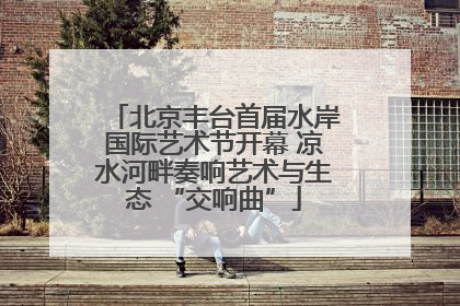 北京丰台首届水岸国际艺术节开幕 凉水河畔奏响艺术与生态 “交响曲”