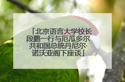 北京语言大学校长段鹏一行与厄瓜多尔共和国总统丹尼尔·诺沃亚阁下座谈
