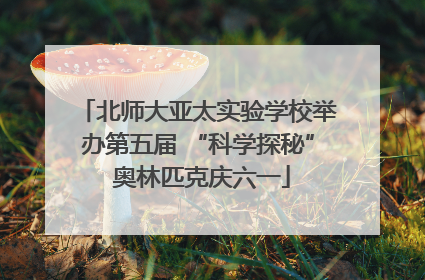 北师大亚太实验学校举办第五届 “科学探秘” 奥林匹克庆六一