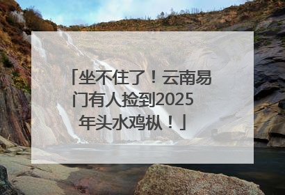 坐不住了！云南易门有人捡到2025年头水鸡枞！