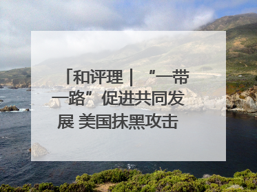 和评理｜“一带一路”促进共同发展 美国抹黑攻击酸味十足