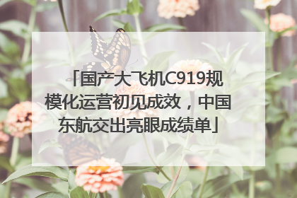 国产大飞机C919规模化运营初见成效，中国东航交出亮眼成绩单