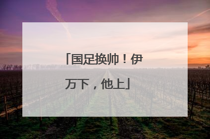 国足换帅！伊万下，他上