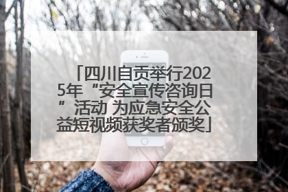 四川自贡举行2025年“安全宣传咨询日”活动 为应急安全公益短视频获奖者颁奖