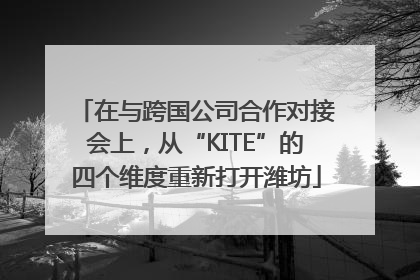 在与跨国公司合作对接会上，从“KITE”的四个维度重新打开潍坊