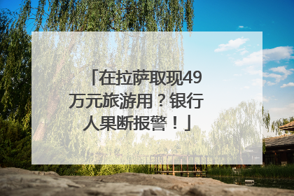 在拉萨取现49万元旅游用？银行人果断报警！