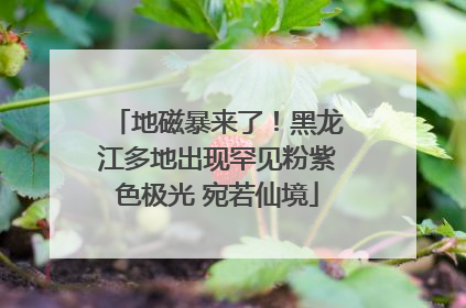 地磁暴来了！黑龙江多地出现罕见粉紫色极光 宛若仙境
