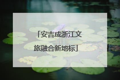 安吉成浙江文旅融合新地标
