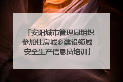 安阳城市管理局组织参加住房城乡建设领域安全生产信息员培训