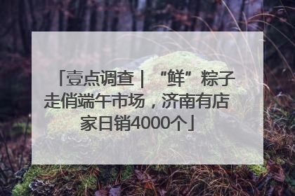 壹点调查｜“鲜”粽子走俏端午市场，济南有店家日销4000个