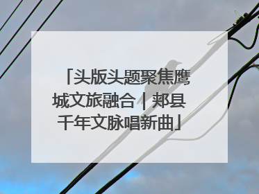 头版头题聚焦鹰城文旅融合｜郏县千年文脉唱新曲
