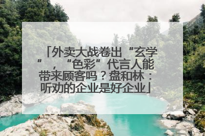 外卖大战卷出“玄学”，“色彩”代言人能带来顾客吗？盘和林：听劝的企业是好企业