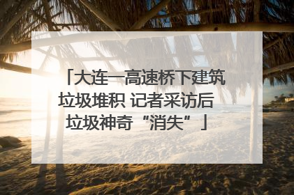大连一高速桥下建筑垃圾堆积 记者采访后垃圾神奇“消失”
