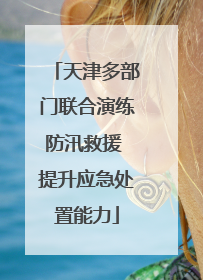 天津多部门联合演练防汛救援 提升应急处置能力