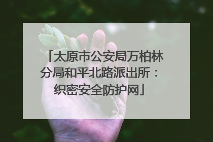 太原市公安局万柏林分局和平北路派出所：织密安全防护网
