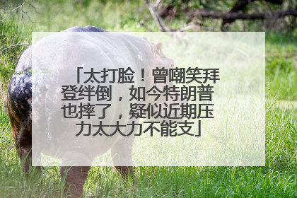 太打脸！曾嘲笑拜登绊倒，如今特朗普也摔了，疑似近期压力太大力不能支