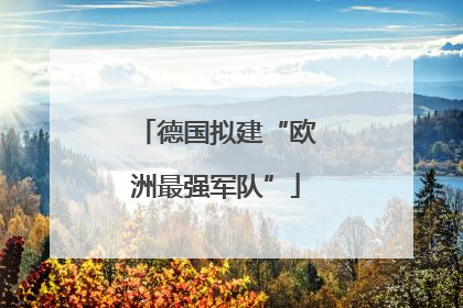 德国拟建“欧洲最强军队”
