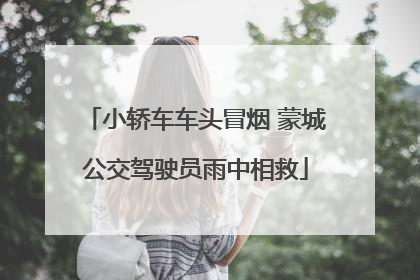 小轿车车头冒烟 蒙城公交驾驶员雨中相救