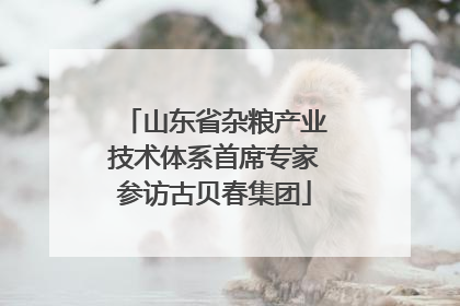 山东省杂粮产业技术体系首席专家参访古贝春集团