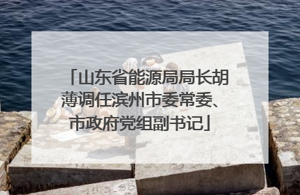 山东省能源局局长胡薄调任滨州市委常委、市政府党组副书记