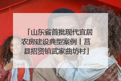 山东省首批现代宜居农房建设典型案例丨莒县招贤镇武家曲坊村
