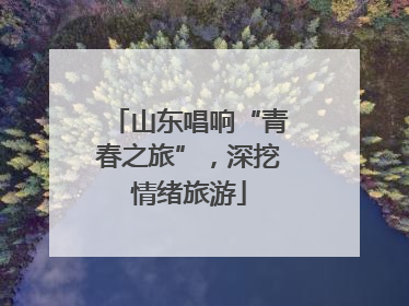 山东唱响“青春之旅”，深挖情绪旅游