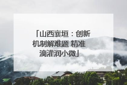 山西襄垣：创新机制解难题 精准滴灌润小微