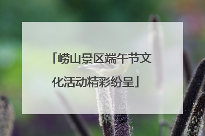 崂山景区端午节文化活动精彩纷呈